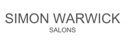 Simon Warwick Salons logo – luxury hairdressing brand based in Maida Vale, London, known for expert styling, colouring, and personalised service.